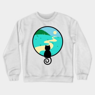 The path of the Cat Crewneck Sweatshirt